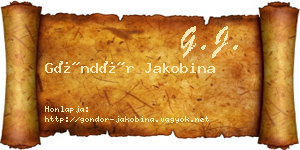 Göndör Jakobina névjegykártya